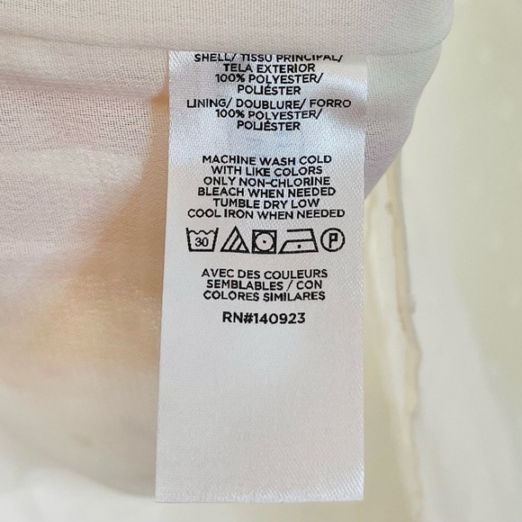 Loft Ruffle Neckline Short Sleeve Blouse Women Size Small White - Picture 4 of 9